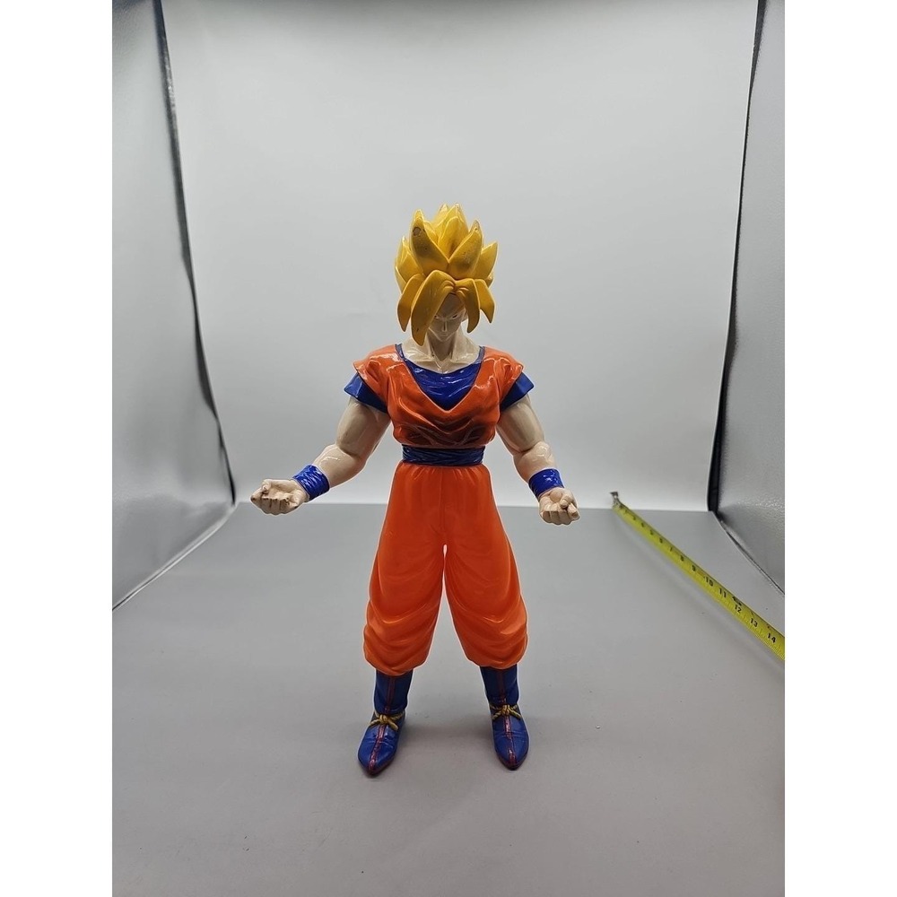 Vintage Dragon Ball Z Goku Action Figure Blonde Orange Tall 1989
